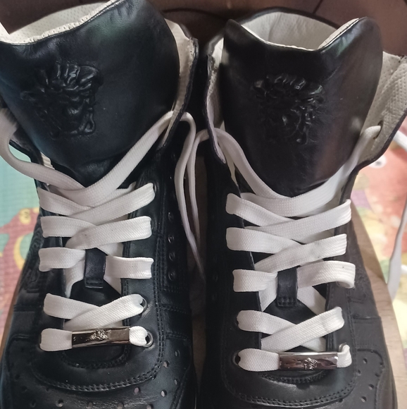 Versace Other - Versace Black leather sneakers